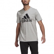 adidas Freizeit Tshirt Essentials Big Logo (100% Baumwolle) grau Herren